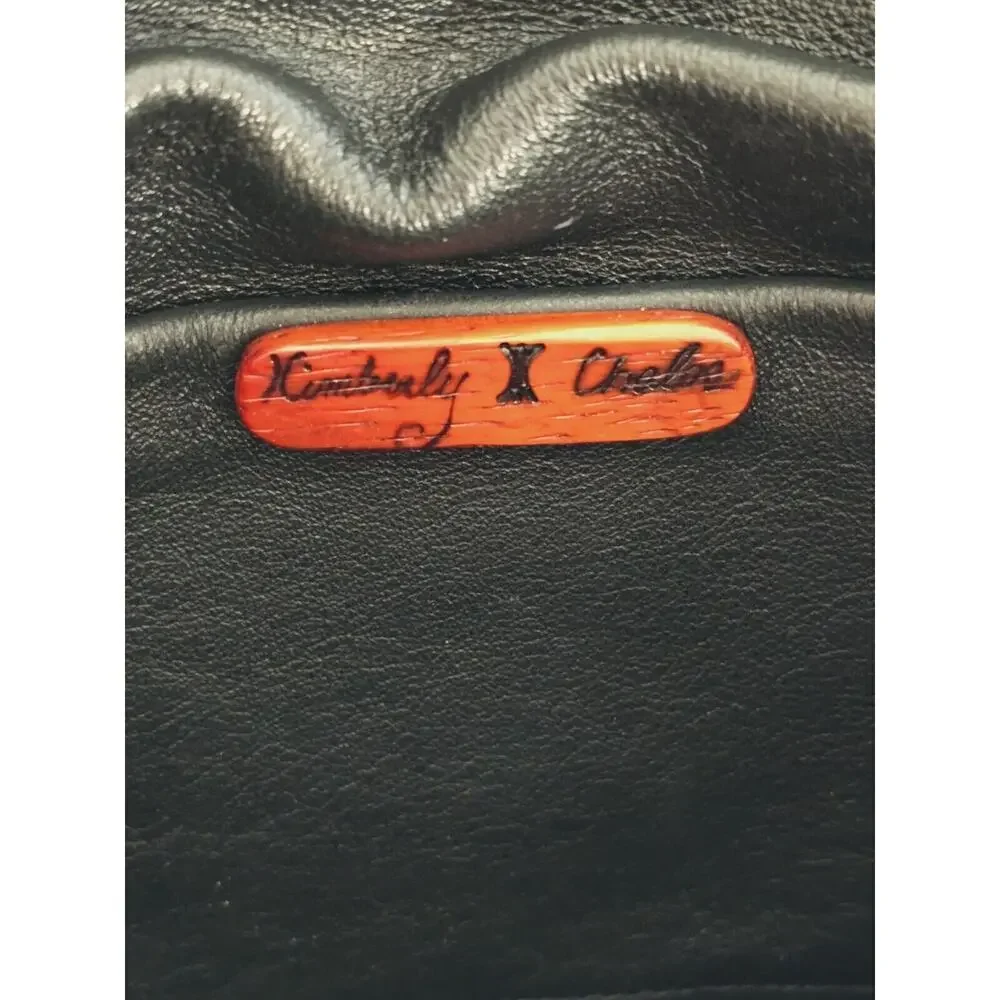 Hand Carved Medium Lip Bag by artist Kimberly Chalos ONE OF A KIND